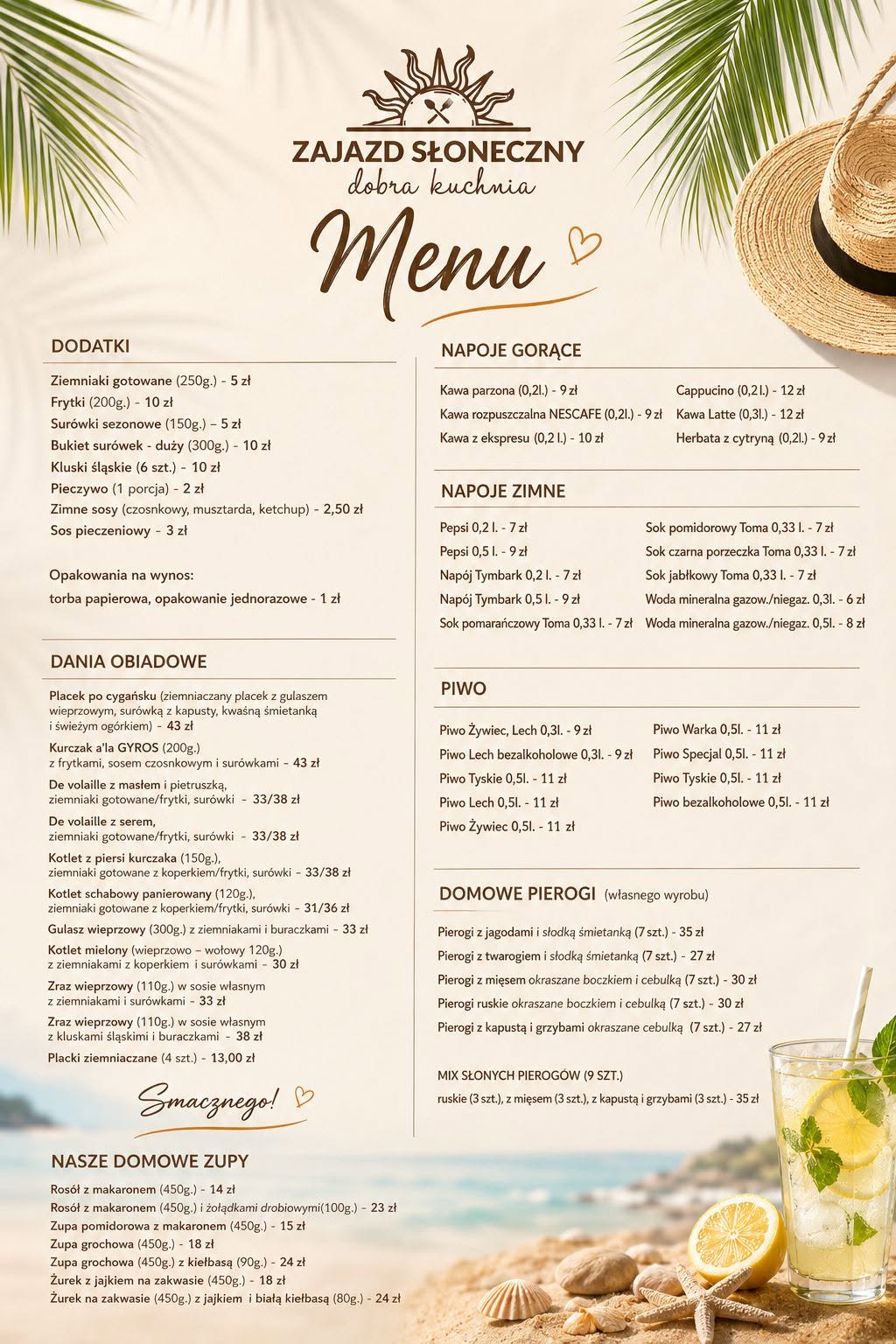 Nasza karta menu
